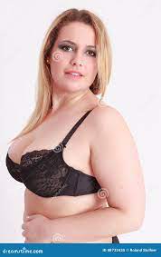 Busty Girl in Bra with Smooth Blond Long Hair Stock Image - Image of  caucasian, busty: 48732435