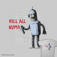 Bite My Shiny Metal Aff Flag Kill All Humans Futurama Futurama Bender Cartoon