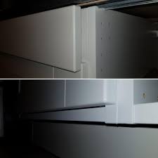 To use the new system, measure and attach rail to the. Maximera Kitchen Bottom Drawer Isn T Flush It S Too High Top Drawer Overlaps Middle Drawer I Moved The Top Rails Up On The Top Drawer The Drawer Then Would Catch By An Inch
