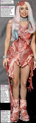 Causing outrage among animal rights groups. Lady Gaga S Raw Meat Dress But Is Offal Mtv Outfit Real Or Fake Daily Mail Online