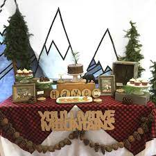 Browse 171 mountain home decor on houzz. You Ll Move Mountains Lumberjack Themed 1st Birthday Mountain Birthday Party Camping Birthday Party Lumberjack Birthday Party