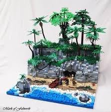 A Treasure Cave A Lego Creation By Mark Erickson Mocpages Com Lego Ideen Lego Lego Design