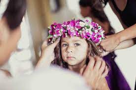 Orchid And Baby S Breath Flower Crown Created By Passion Roots Hawaii Wedding Florist Www Passion Baby Breath Flower Crown Flower Crown Babys Breath Flowers