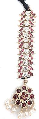 Buy Silverwala 925-92.5 Sterling Silver Temple Jewellery Mang Tikka/Matha patti  Ruby,Pearl And Cubic Zirconia Stone For Women and Girls. at Amazon.in