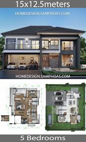 Home Design Plans 15x12 5m With 5 Bedrooms Home Ideassearch Beautiful House Plans House Construction Plan Contemporary House Plans