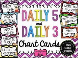 Daily 5 And Daily 3 Chart Cards Math Ideas Daily 5
