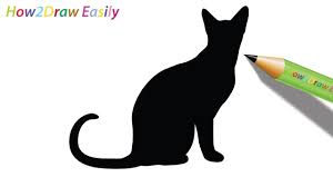 See full list on easydrawingtips.com How To Draw A Cat Sitting Silhouette Easy Step By Step Drawing Youtube