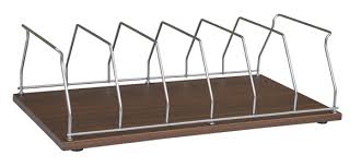 chart rack holder 6 capacity woodgrain