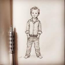 Little Boy Drawing Quick Sketch Kiddrawing Kidsillustration Childrenillustration Pencilsketch Pencil Ske Boy Drawing Little Boy Drawing Children Sketch