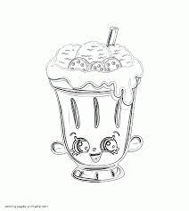 100% free coloring page of smoothie. Shopkins Coloring Pictures Briana Banana Smoothie Coloring Pages Printable Com