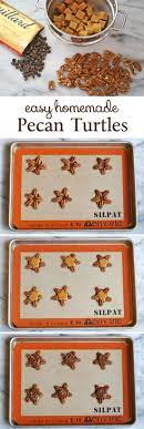 Easy Homemade Pecan Turtles These Are So Good Pecan Turtles Homemade Candies Homemade Turtles