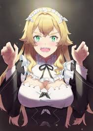 Wallpaper Re Zero Kara Hajimeru Isekai Seikatsu Maid Outfit No Bra Shark Teeth Anime Girls Long Hair Blond Hair Messy Hair Big Boobs Hairband Arms Up Curvy Open Mouth Vertical Frederica Want to discover art related to frederica_baumann? re zero kara hajimeru isekai seikatsu