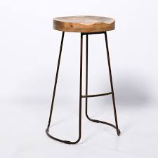 Rated 4.5 out of 5 stars. Industrial 74cm Tractor Style Mango Wooden Seat Rustic Iron Metal Large Bar Stool Furniture La Maison Chic Luxury Interiors