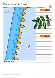 Dinosaur Childrens Height Chart Fixed Height Sb11785