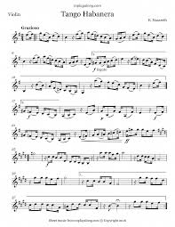 Tango Habanera By Nazareth Free Sheet Music For Violin Visit Toplayalong Com And Get Access To Hundreds Of Violin Violin Sheet Music Free Violin Sheet Music