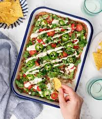 · make easy guacamole, spread over bean layer: Vegan Seven Layer Dip Recipe Love And Lemons