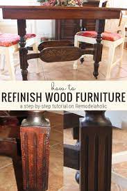 Learn How To Refinish Wood Furniture A Tutorial Especially For Ornate Detailed Pieces By Beckwith S Treasur In 2021 Refinish Wood Furniture Wood Furniture Furniture