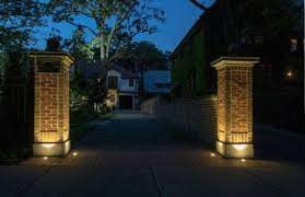 House Entrance Driveway Bricks 49 Super Ideas Entrance Lighting Brick Columns Driveway Entrance