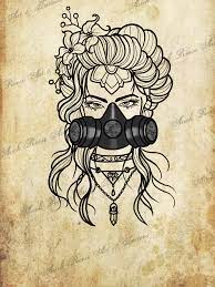 Affordable and search from millions of royalty free images, photos and vectors. Neotraditional Gask Mask Girl Available Tattoo Flash Design Arick Reese Art Tattoos