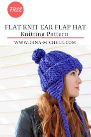 Gina Michele Ear Flap Hat Knitting Pattern Knitting Hat Knitting Patterns Ladies Knitting Patterns