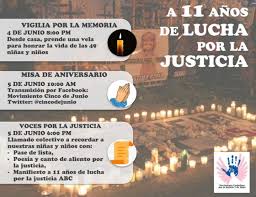 A nivel internacional, el movimiento 5 de junio, denuncia. 5 De Junio No Se Olvida Exigen Justicia Por El Caso De La Guarderia Abc