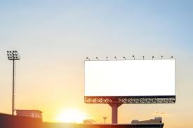 outdoor em branco com pôr do sol para cartaz de publicidade ao ar livre  12332184 Foto de stock no Vecteezy