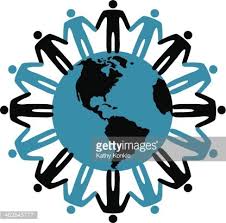 Already 1701 visitors found here solutions for their art work. People Holding Hands Around The Earth Blue And Black Clipart Image