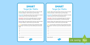Turn your regular goals into smart ones with the help of these smart goal setting examples. Smart Target For Maths Cards