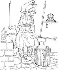 Viking Making A Sword Coloring Page Coloring Pages Free Printable Coloring Pages Christmas Coloring Pages