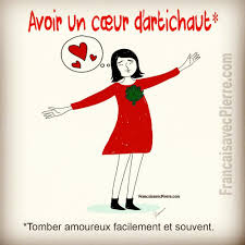 Expression Francaise Avoir Un Cœur D Artichaut Tomber Amoureux Facilement Et Souvent Exemple French Expressions French Language Lessons French Vocabulary