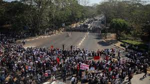 2, 2021 at 10:09 p.m. Putsch In Myanmar Proteste Trotz Drohungen Des Militars Politik Sz De