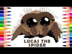 How To Draw And Colour Lucas The Cutest Spider Colouring Pages For Kids Youtube Spider Coloring Page Spider Drawing Coloring Pages For Kids