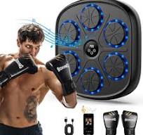 2025 Music Boxing Machine with 6.5ft Charging Cable and 2 Gloves, Bluetooth  Boxing Machine Wall Mounted Music, Adjustable Hitting Sound Volume, ...