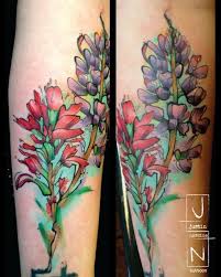 Blue Bonnets Indian Paintbrush Wildflower Tattoo Paintbrush Tattoo Bluebonnet Tattoo