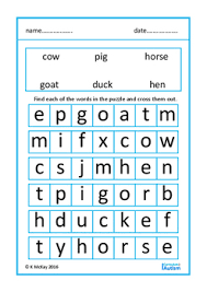 Easy Word Search Puzzles Autism Special Education By Curriculum For Autism