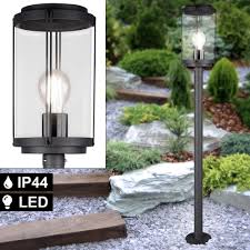Exklusive design stehleuchte mit 107, puristisches design, 5 cm höhe. Led Aussen Stehlampe Laterne Alu Schwarz