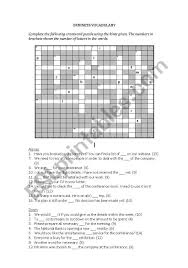 Check spelling or type a new query. Business Vocabulary Crossword Puzzle Esl Worksheet By Caraan