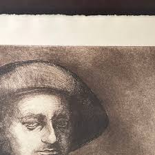 John Clemente Sirica 'Rembrandt' Signed Etching, 1970