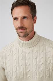 Paul James Ecru Roll Neck Jumper Submariner Sweater Highest Paul James Wool  Sweater