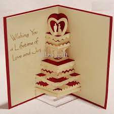 Wedding Cake Cards Wedding Cards Origami Lily