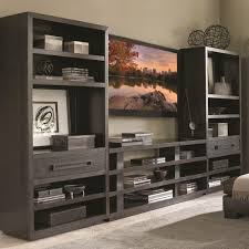 My ikea brimnes entertainment wall was inspired by another hack detailed here. Lexington Carrera Entertainment Wall Unit With Elise Console Table And Adjustable Shelving In Bookcases Belfort Furniture Wall Unit