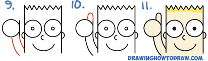 At the top end draw a petal shaped curve projecting upwards with its top end broader than the lower edge, to indicate the thumb. How To Draw Cute Cartoon Boy Kid With Thumb Up From Abc With Easy Step By Step Drawing Tutorial For Kids How To Draw Step By Step Drawing Tutorials