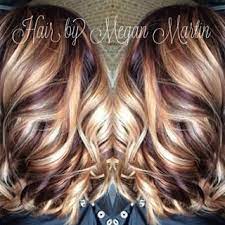 Blonde Hair With Cherry And Chocolate Lowlights Google Search Hair Skin Hair Styles Blonde Highlights On Dark Hair