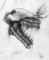 The art of andrew philpott. We Are All Monsters Creepy Drawings Scary Drawings Dark Drawings