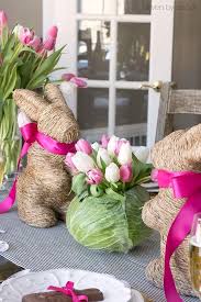Setting A Simple Easter Table With Decorations You Can Snag At The Grocery Store Driven By Decor Easter Centerpieces Easter Table Decorations Easter Table Centerpieces