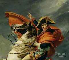 Completely unlike david's version which had glorified the crossing of the great saint bernard pass, placing the first consul on a dashing charger. Jacques Louis David Napoleon On Horse