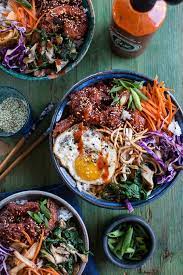 Korean Style Fried Shrimp Rice Bowls Half Baked Harvest Recipe Rice Bowls Healthy Food Shrimp And Rice