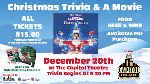 In the spirit of sharing, we thought you might also like to do the same and to save you time on coming up with questions you can see the questions and answers below to use how you wish. Brainiac Christmas Trivia And Movie Night In Lebanon At Capitol