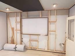 This makes the room clean. Desmond And Sons On Twitter First Fix Completed Last Week At This Homecinema For Atiukltd Front Wall Build Out For Recessed Tv And Hidden Speakers Side Walls And Ceiling Built Out For