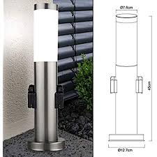Unitec 44245 Edelstahlsaule Mit 2 Steckdosen Lampe Ohne Kabel Silber Amazon De Baumarkt In 2020 Lampe Steckdosen Stahl